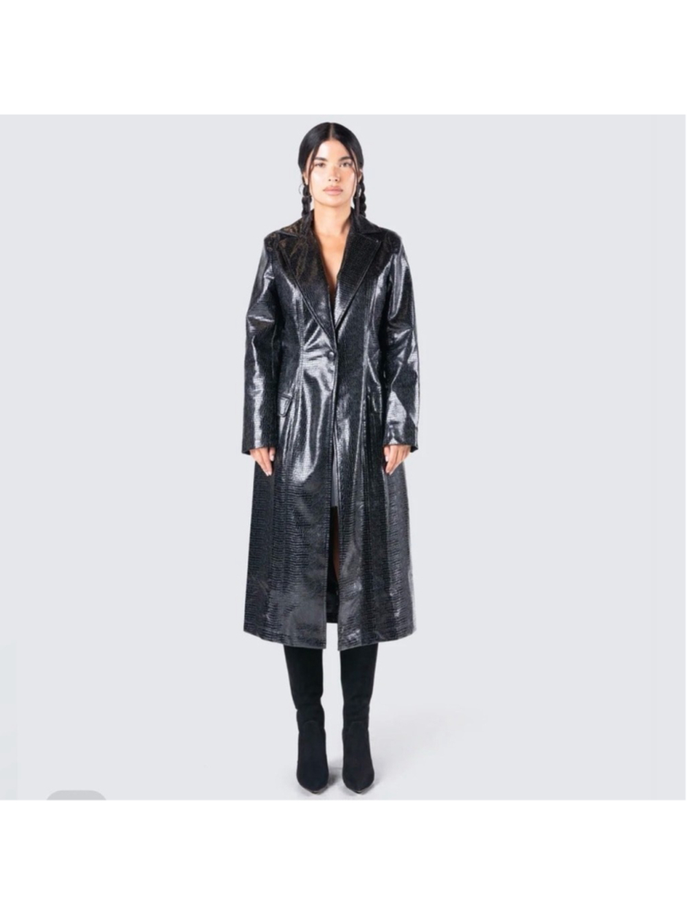 Finesse Claudia Vegan Croc Leather Coat size 3X NEW WITH TAGS FN1
